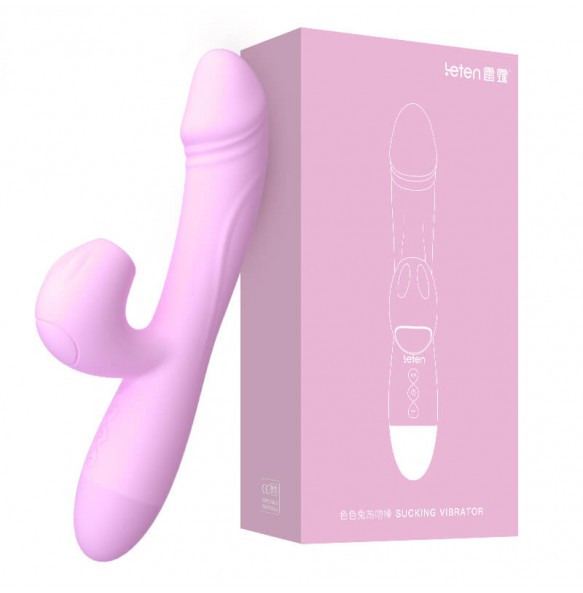 HK LETEN - Rabbit Sucking Intelligent Heating Vibrator Wand (Chargeable - Purple)